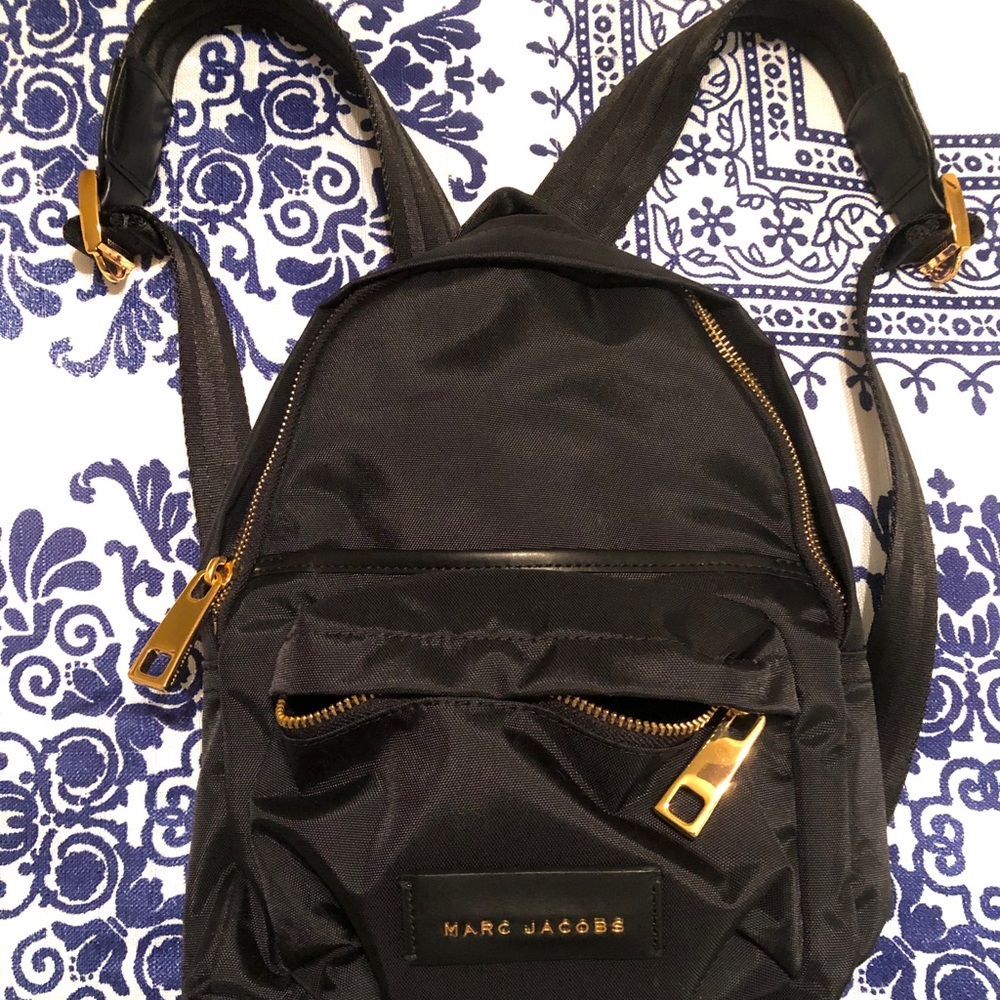 Cute black and gold Mini Marc Jacobs backpack